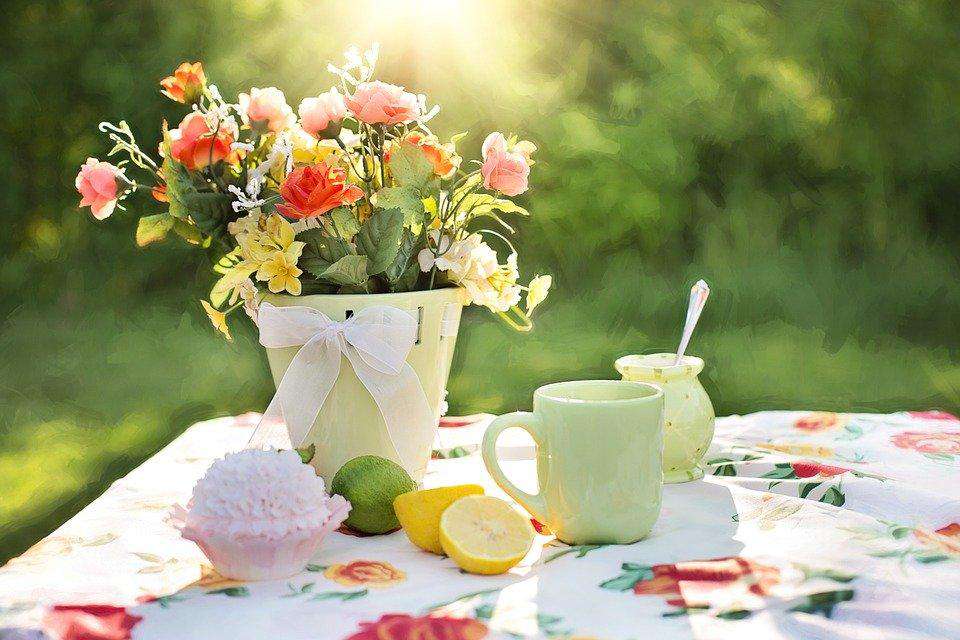 Sommerszene Blumenmotiv - Diamond Painting Blumen Motiv