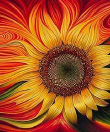Kunstvolle Sonnenblume Diamond Painting