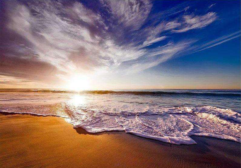 Sonnenuntergang am Strand - Diamond Painting Meeresmotiv