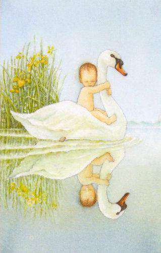 Schwan mit Baby - Diamond Painting Tiermotiv