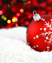 Rote Weihnachtskugel Diamond Painting Schneeflocke