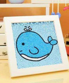 Blauwal Cartoonmotiv Diamond Painting