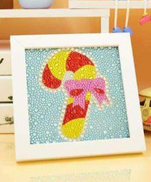 Zuckerstange mit Schleife - Diamond Painting Weihnachtsmotiv