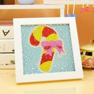 Zuckerstange mit Schleife - Diamond Painting Weihnachtsmotiv