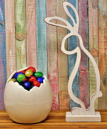 Osterhase aus Holz mit Ostereiern Diamond Painting