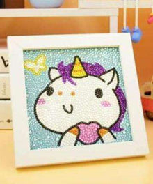 Einhorn mit Herz Diamond Painting Kinder-Motiv