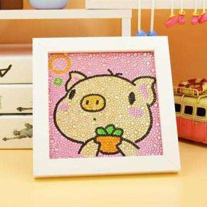 Schwein im Garten - Diamond Painting Motiv