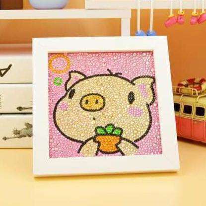 Schwein im Garten - Diamond Painting Motiv