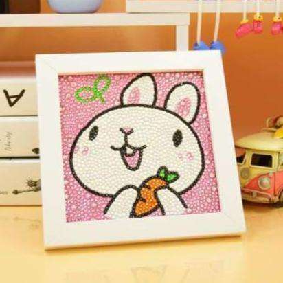 Hase mit Karotte Kinder Diamond Painting