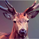 Abstrakter Hirsch Kopf Diamond Painting