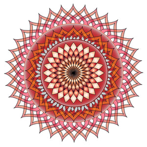 Pastellrotes Mandala Diamond Painting