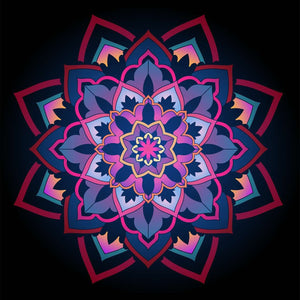 Rot-Rosa-Lila Mandala Diamond Painting