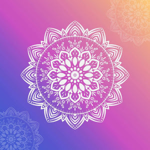 Weißes Mandala - Diamond Painting Symbolmotiv