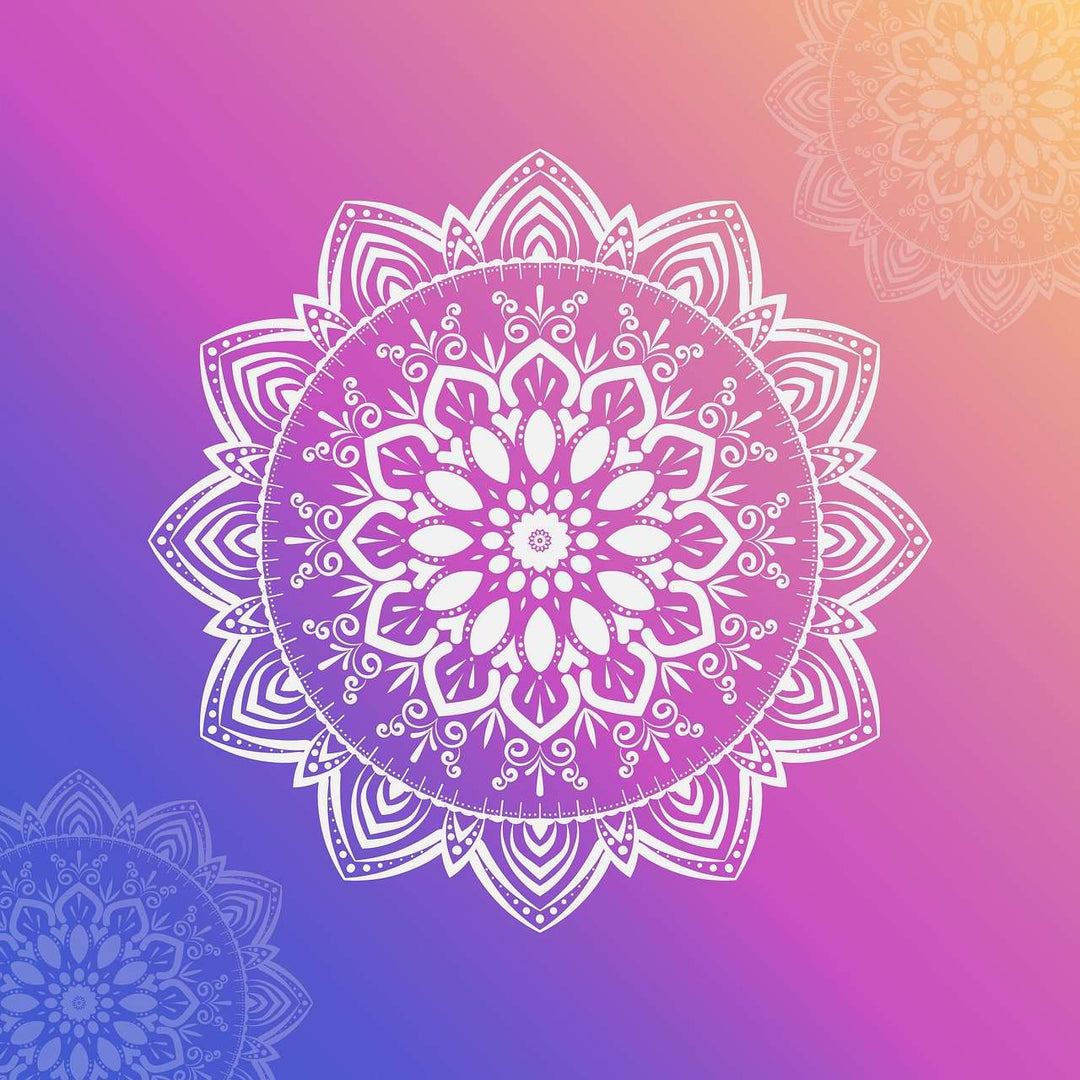 Weißes Mandala - Diamond Painting Symbolmotiv