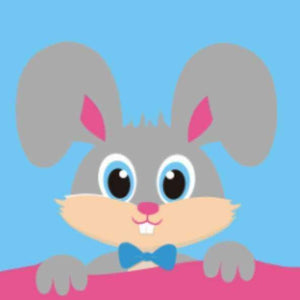 Neugieriger Hase Kinderzimmer Diamond Painting Motiv, Bild 2