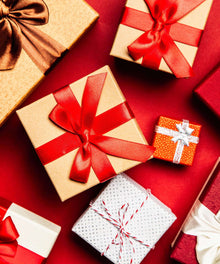 Rote Geschenke Diamond Painting Weihnachten