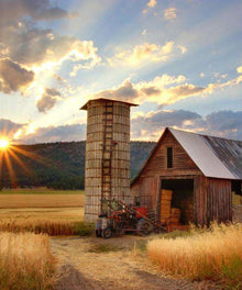 Bauernhof am frühen Morgen Diamond Painting