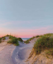 Dünen bei Sonnenuntergang Diamond Painting mit Sandweg