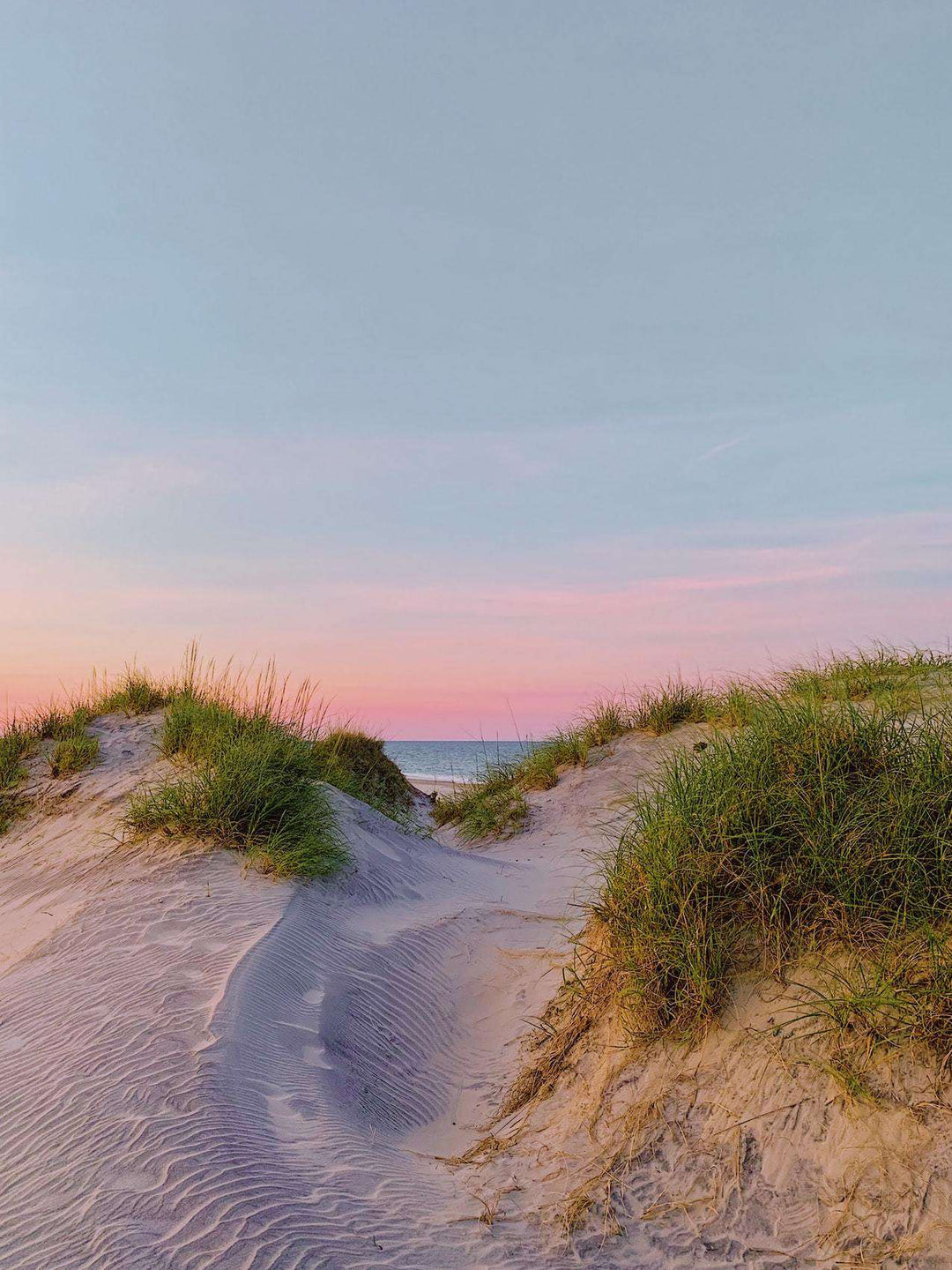 Dünen bei Sonnenuntergang Diamond Painting mit Sandweg