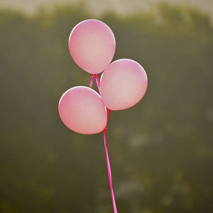 Rosa Ballons Diamond Painting mit drei pinken Ballons
