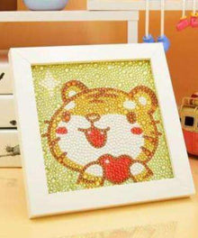 Tiger mit Herz - Diamond Painting Kinder Motiv