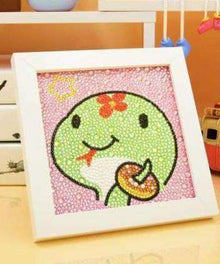 Schlange mit Donut - Diamond Painting Kindermotiv